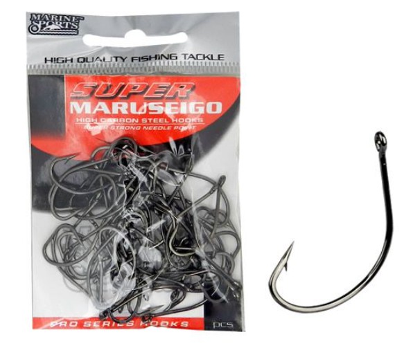Anzol Marine Sports Pacote - Super Maruseigo Black Nº 12 C/ 50pcs