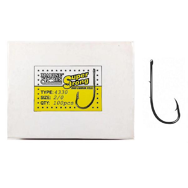 Caixa de Anzol Super Strong - 4330 Marine Sports n 4/0- c/ 100pcs