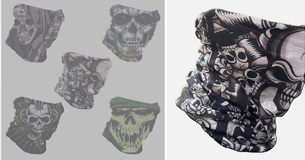 Buff/ Bandana Top Skin Caveira com proteção UV