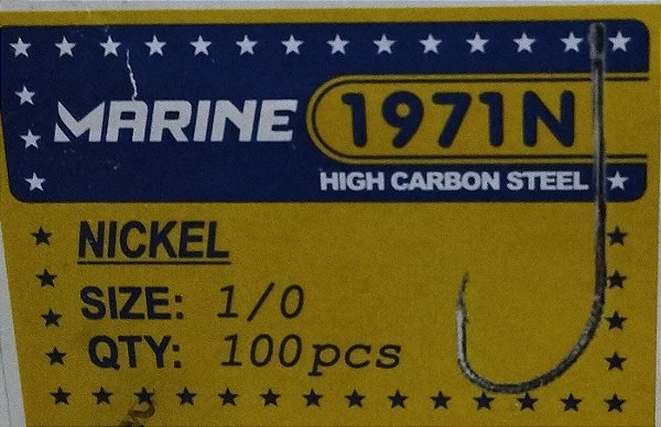 Caixa de Anzol Marine - 1971N N 1/0 c/100pcs