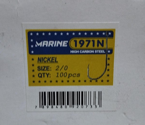 Caixa de Anzol Marine - 1971N N 2/0 c/100pcs