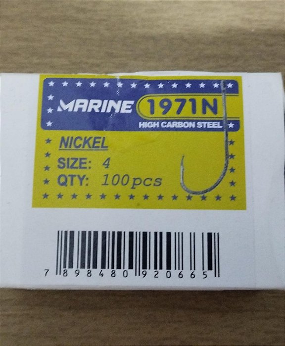 Caixa de Anzol Marine - 1971N N 4 c/100pcs