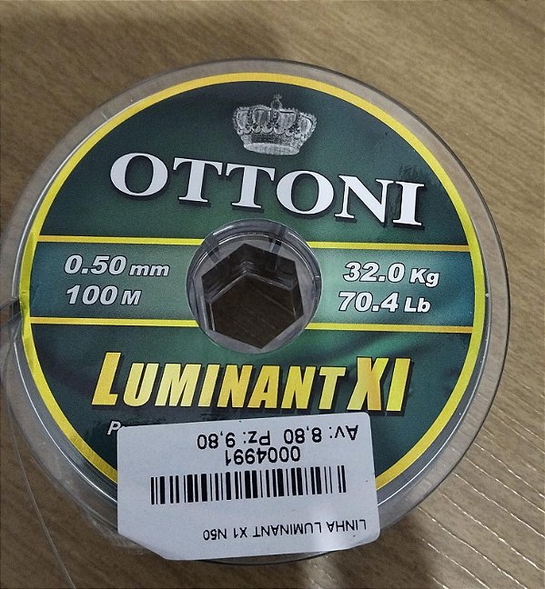 Linha Monofilamento OTTONI - Luminant X1 n 0.50mm 100M