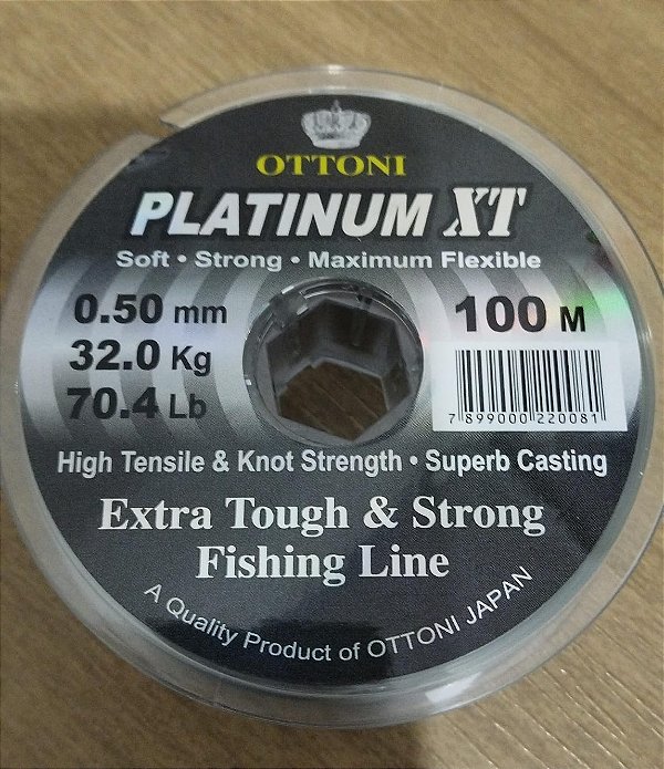 Linha Monofilamento OTTONI - Platinum XT Nº 0.50 100m