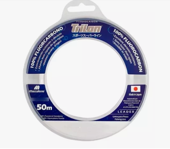 Linha Trilon Shock Lider 50m 100% FLUOR CARBON   N45