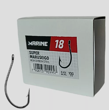 Caixa Anzol Super Maruseigo N 18 Marine 100 Unidades Pesca