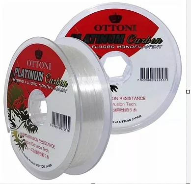 Linha Ottoni Platinum Fluorcarbon Leader 0,35mm 100m Cor Branco