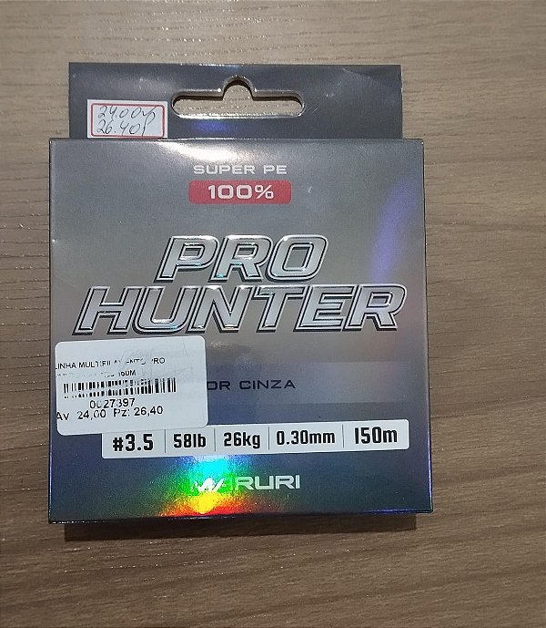 Linha Multifilamento Pro Hunter Cinza 0,30 mm 150 M