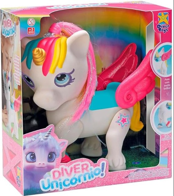 Unicornio com Glitter Diver Unicornio