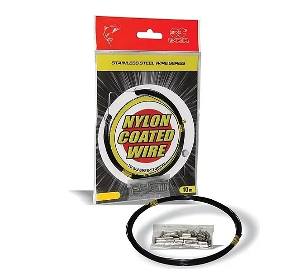 Cabo de Aço para Castor Revestido Nylon 15lb 10 Metros - Maruri