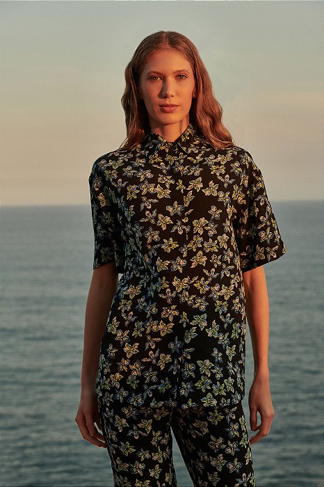 CALÇA ALFAIATARIA SEDA ORQUÍDEAS