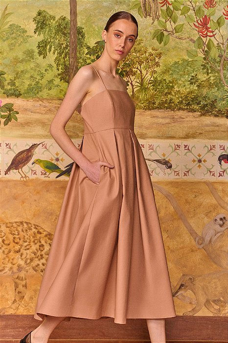 VESTIDO KRISTIN CAMEL