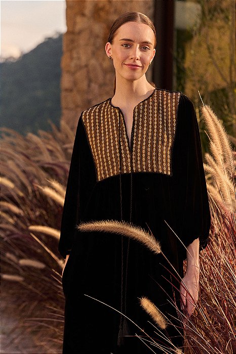 BATA CORA VELUDO PRETA