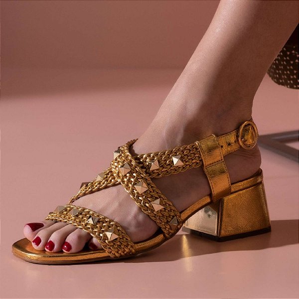 Sandália, Macramê Metalcolor Ouro - Luiza Barcelos - Cannelle Store -  Sapatos Femininos - Compre On line