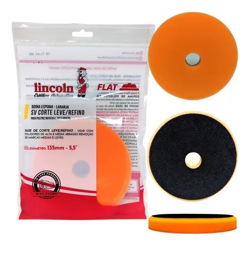 Boina de Espuma Flat Laranja Corte Leve 5,5"  Lincoln