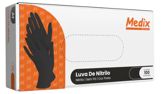 Luvas Nitrílicas Black Tamanho G 100un