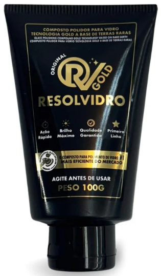 O Resolvidro Gold Composto para Polimento de Vidros Líquido 100gr - Resolvidro
