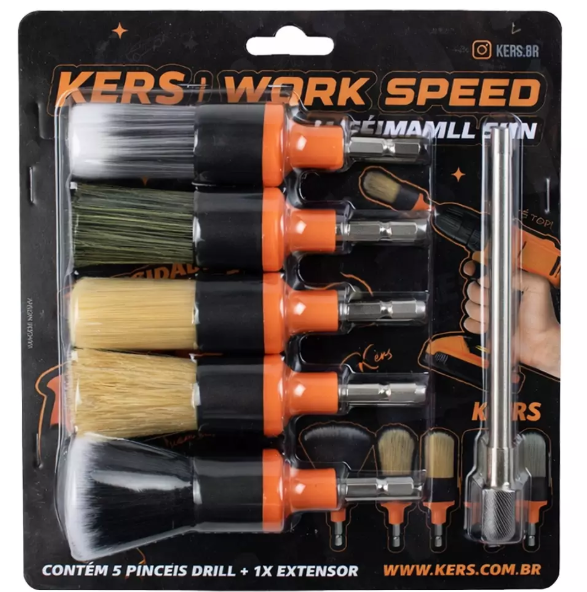 Kit de Pinceis Drill Work Speed - Kers