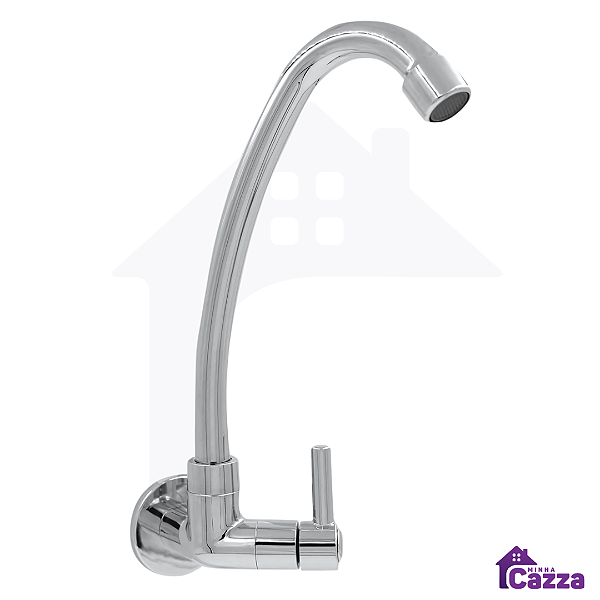Torneira De Parede Banheiro Lavatório Bica Móvel ABS Cromada