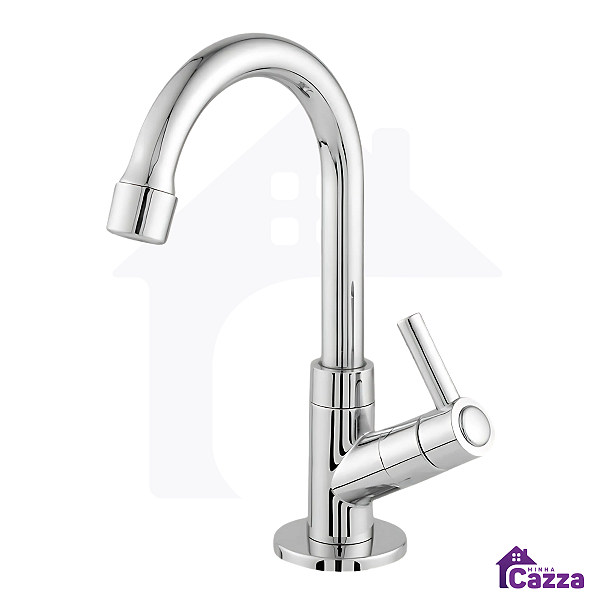 Torneira De Banheiro Lavatório Bancada Bica Móvel ABS Cromado