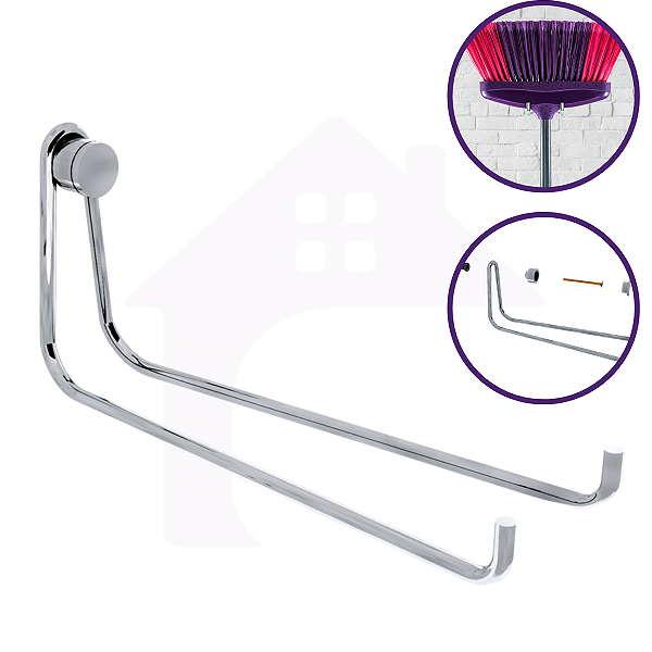 Suporte Porta Vassoura Aço inox