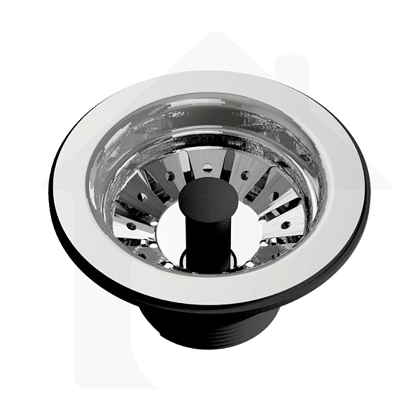 Válvula Pia Americana Aço Inox 3" 1/2  COD-243