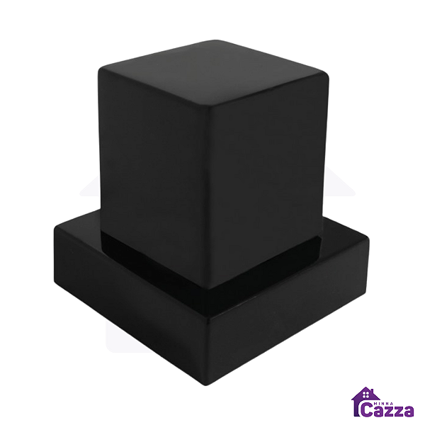 Acabamento de Registro Chuveiro e Geral Quadrado Preto Padrão 16 estrias 1/2" e 3/4"