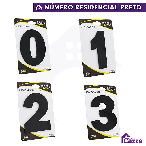 Números e Letras Residencial em Aluminio Composto Cor Preto 12 cm altura