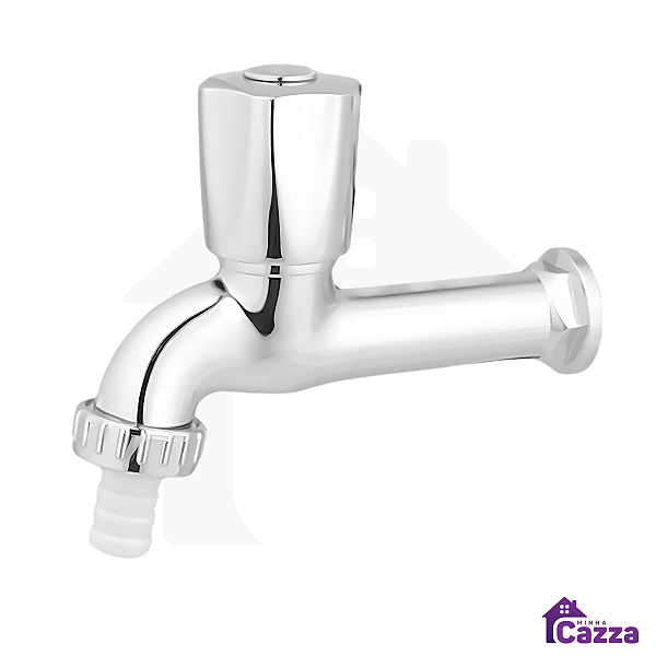 Torneira De Parede Tanque Maquina Lavar 1 Saídas ABS Cromado