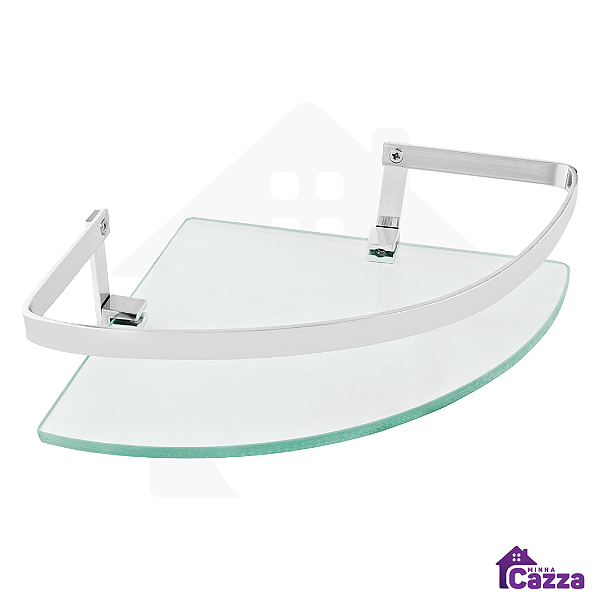 Porta Shampoo Retangular Canto Exclusivo Cromado Luxo Banheiro