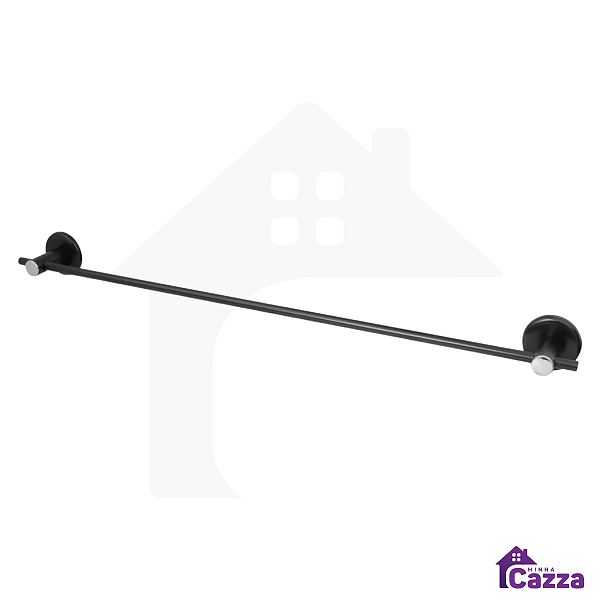 Porta Toalha Stander Preto Fosco 100% Aço inox Preto