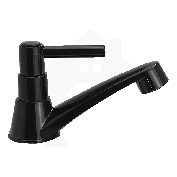 Torneira Lavatório Lavabo Banheiro Abs 1/4 Volta Preta COD-1194