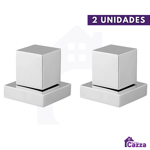 Kit 02 Acabamento De Registro Quadrado Abs 1/2 Ou 3/4