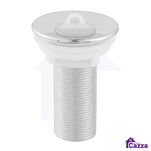 Válvula Ralo de Pia de Banheiro Lavabo Cromada 7/8 ABS