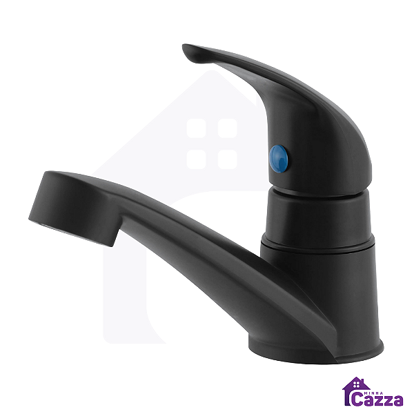 Torneira De Banheiro Lavatório Monoup ABS Pia Preta Baixa Sofisticada 1/4 de Volta