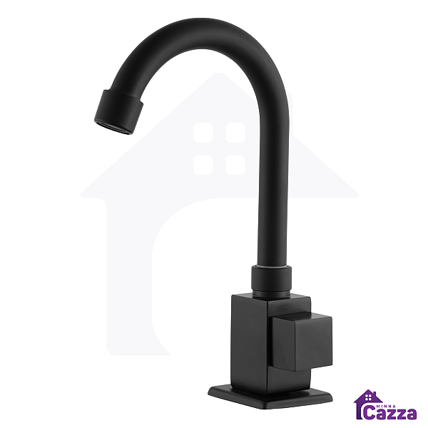 Torneira de Lavabo Banheiro Lavatório Preta Luxo Metal 1/4 De Volta Moderna