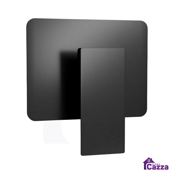 Acabamento De Registro Monocomando Quadrado Base Preto