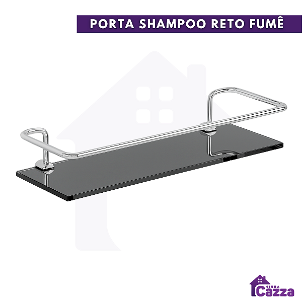 Porta Shampoo Reto Com Vidro Fumê