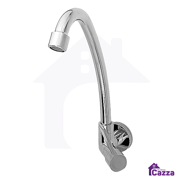 Torneira De Lavatório Banheiro Pia Parede Bica Móvel ABS 1/4 volta