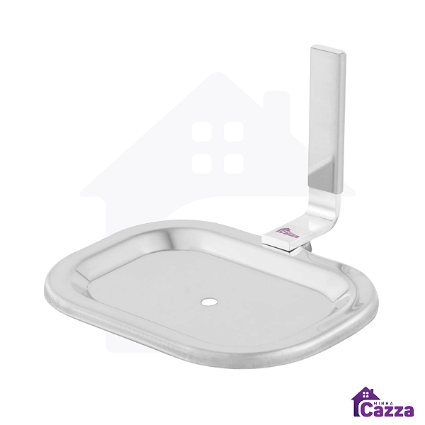 Saboneteira Porta Sabonete Quadrado Alumínio 100% Aço Inox Cromado