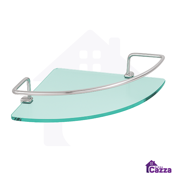 Porta Shampoo Canto Com Base De Vidro