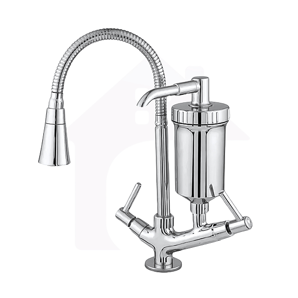 Torneira Flexível Gourmet Cromada Bancada Tubo Conic 2 Jatos COD-1133-8