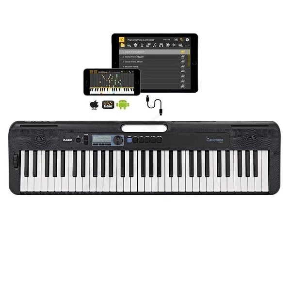 Teclado Casio CT-S300 Preto 61 Teclas Sensitivas - APP Chordana Play