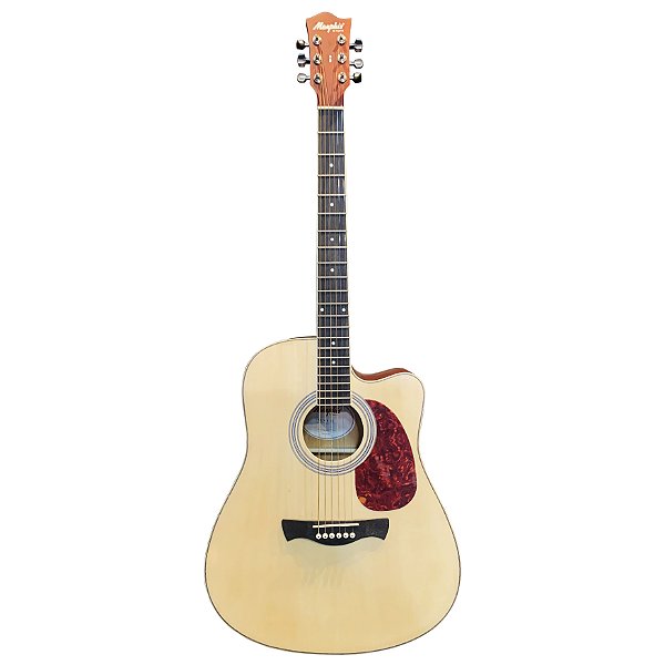 Violão Eletroacústico Folk Aço Md-18 Natural Captador, Afinador Memphis By Tagima