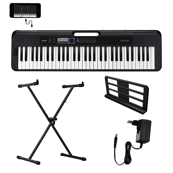 Teclado Casio CT-S300 - APP Chordana Play + kit Suporte X