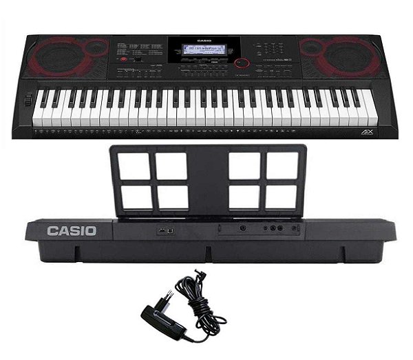 Teclado Ct-x3000 Bivolt 61 Teclas Sensitivas, 64 Polifonias, 235 Ritmos,midi, USB - Casio