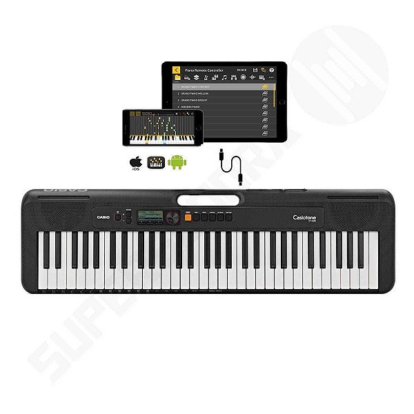 Teclado Musical CASIOTONE CT-S200 CASIO Preto 61 Teclas Aplicativo Chordana Play