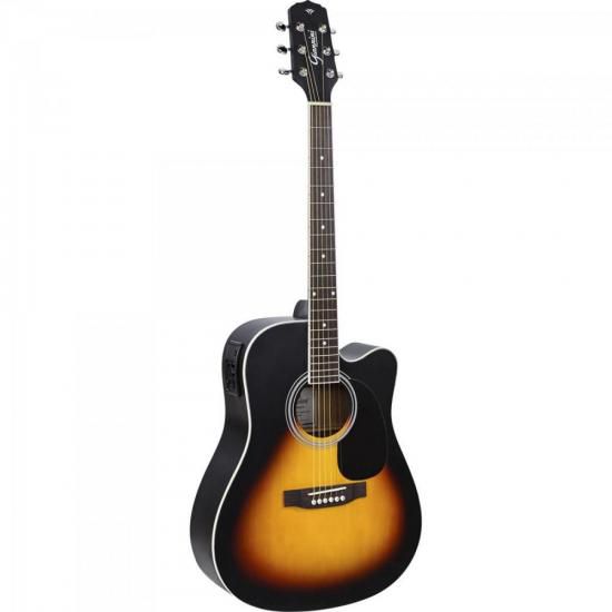 Violão GIANNINI Eletroacústico Aço GDC-1 CEQ Vintage Sunburst Satin