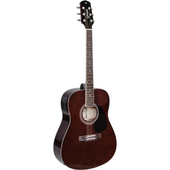 Violão GIANNINI Eletroacústico Dreadnought Folk Aço GD-1 Translucent Dark Wine