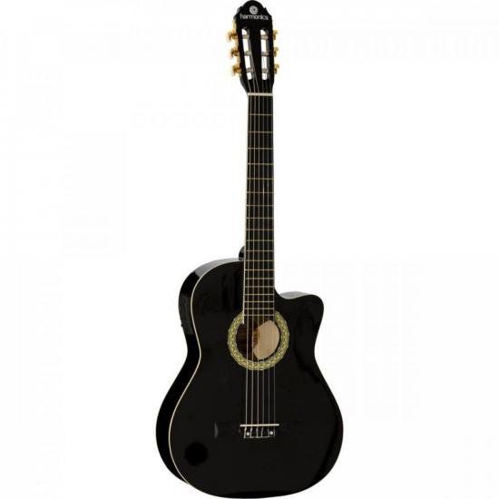 Violão Eletrico Nylon GE-20 Preto Harmonics